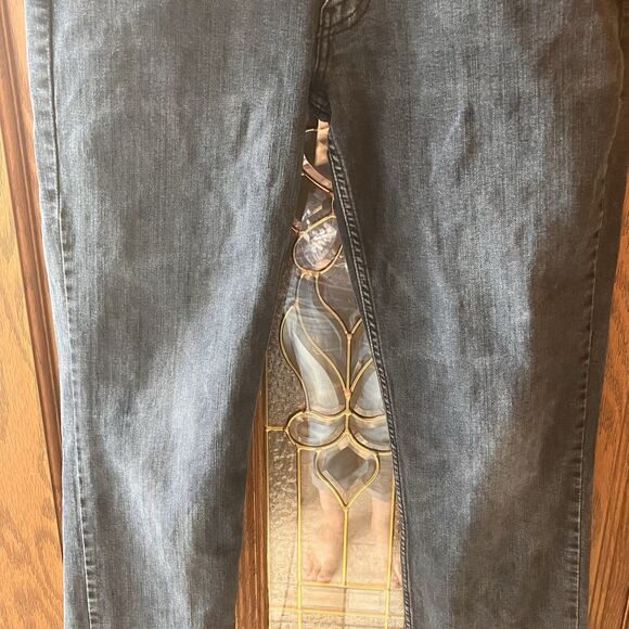 Levi's 514 Straight Blue Jeans Men's Size 33x30 Dark Wash Denim Black Label EUC - Picture 5 of 16